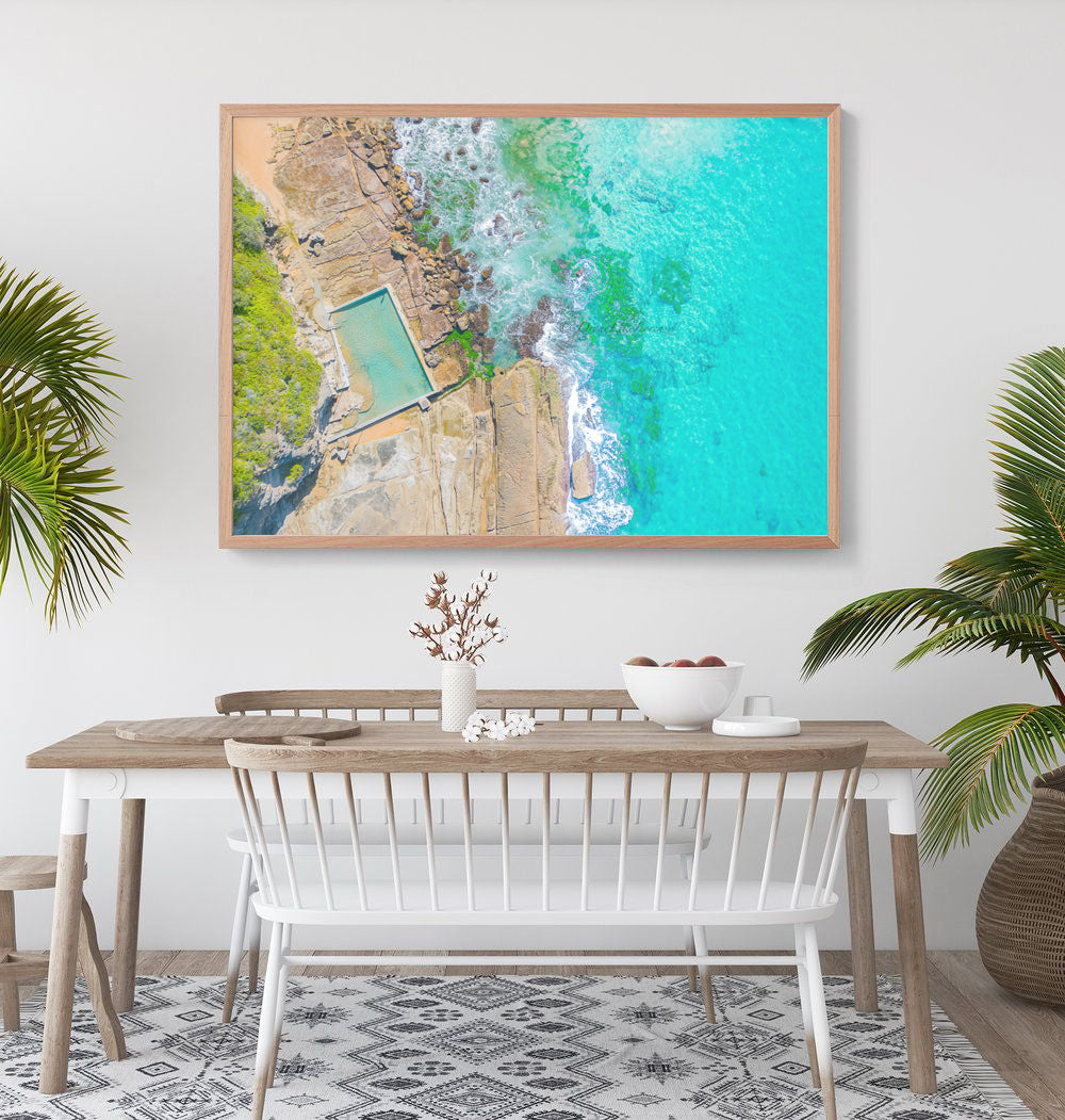 Sydney Ocean Rock Pool Photo | Whale Beach Rock Pool Aerial Photo.