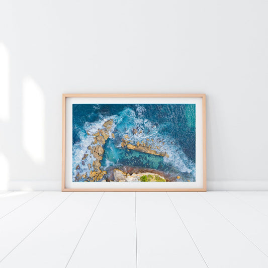 Giles Baths Aerial View - Sydney Coastal Wall Art