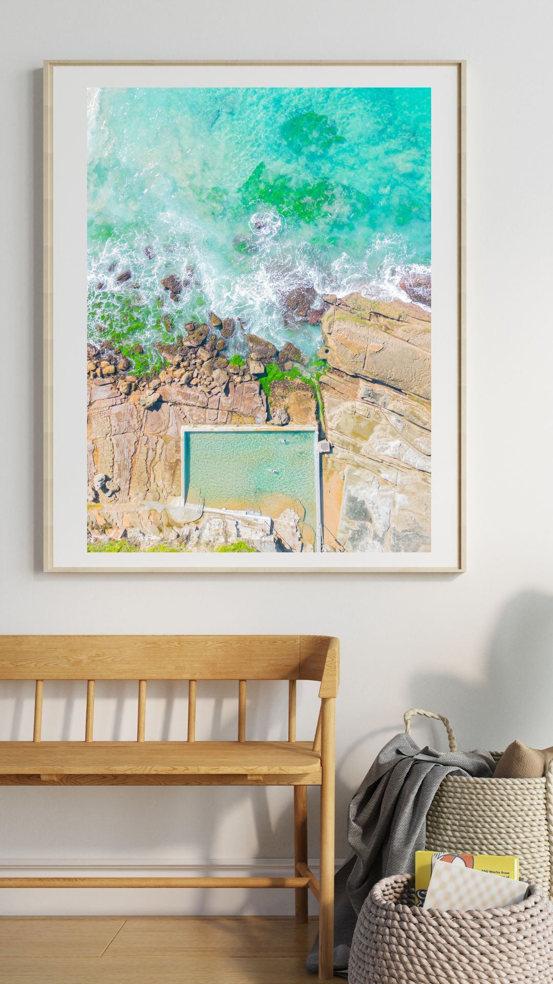 Whale Beach Rock Pool Aerial View - Sydney Coastal Wall Art