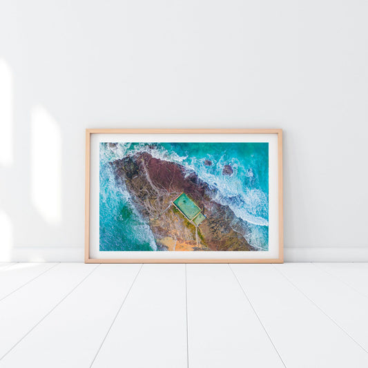 Mona Vale Rock Pool Aerial View - Sydney Coastal Wall Art