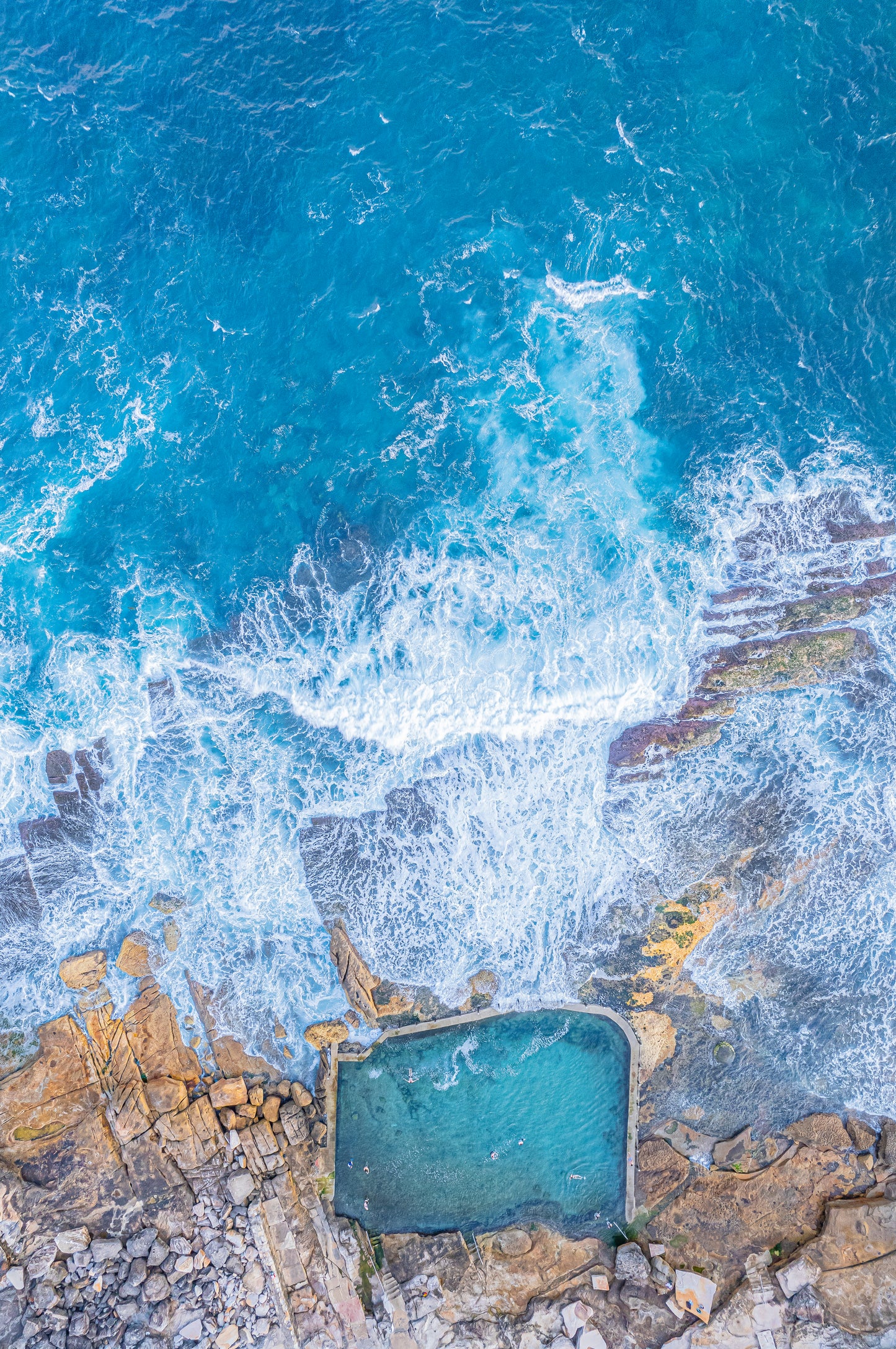 Maroubra Mahon Beach Rock Pool Aerial View - Sydney Coastal Wall Art