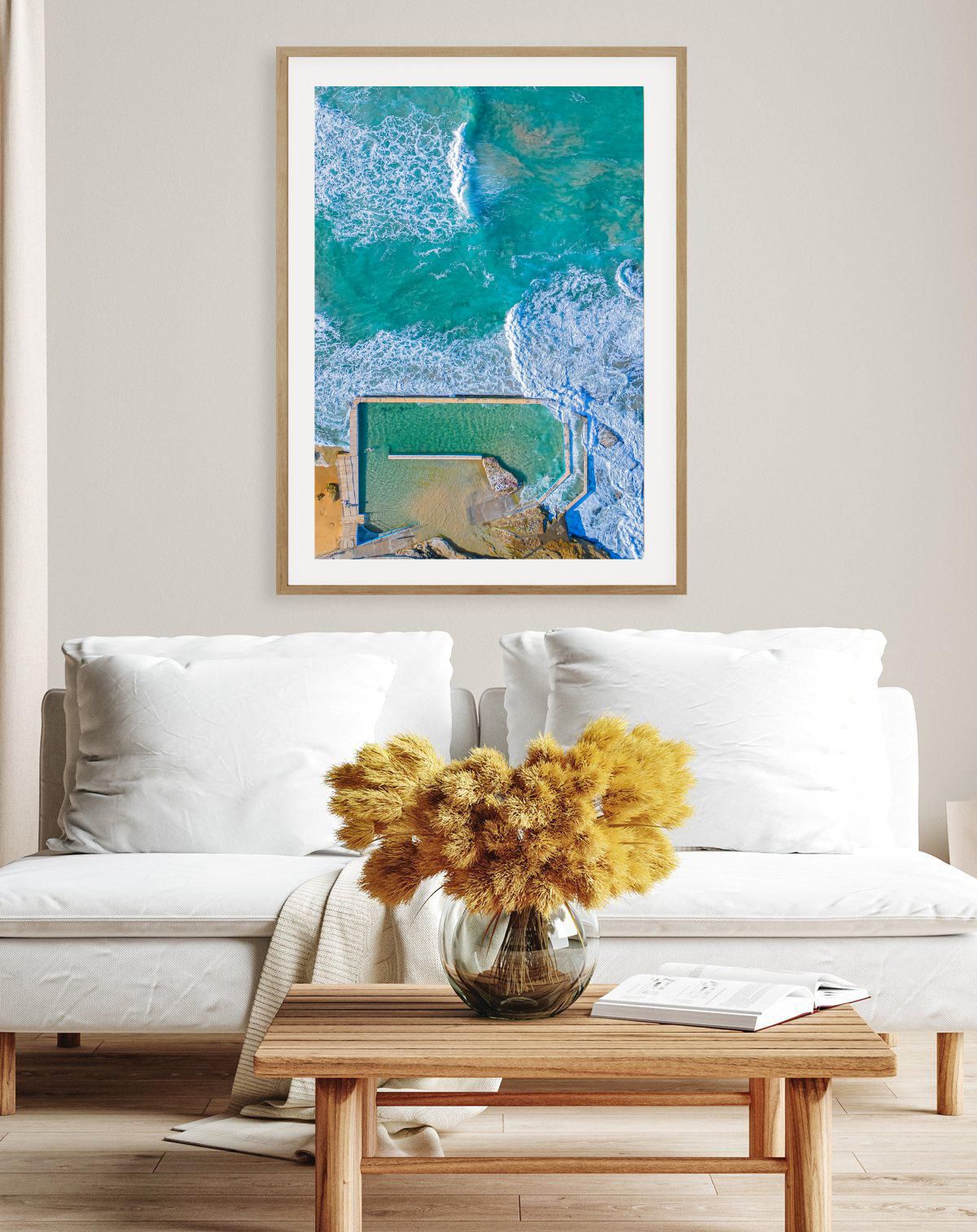 South Curl Curl  Rock Pool Aerial View - Sydney Coastal Wall Art