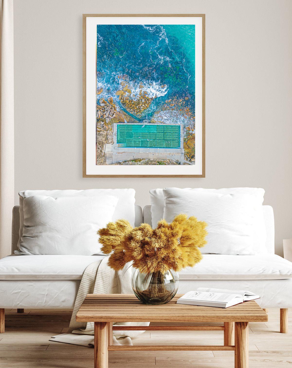 Frashwater Beach Rock Pool Aerial View - Sydney Coastal Wall Art