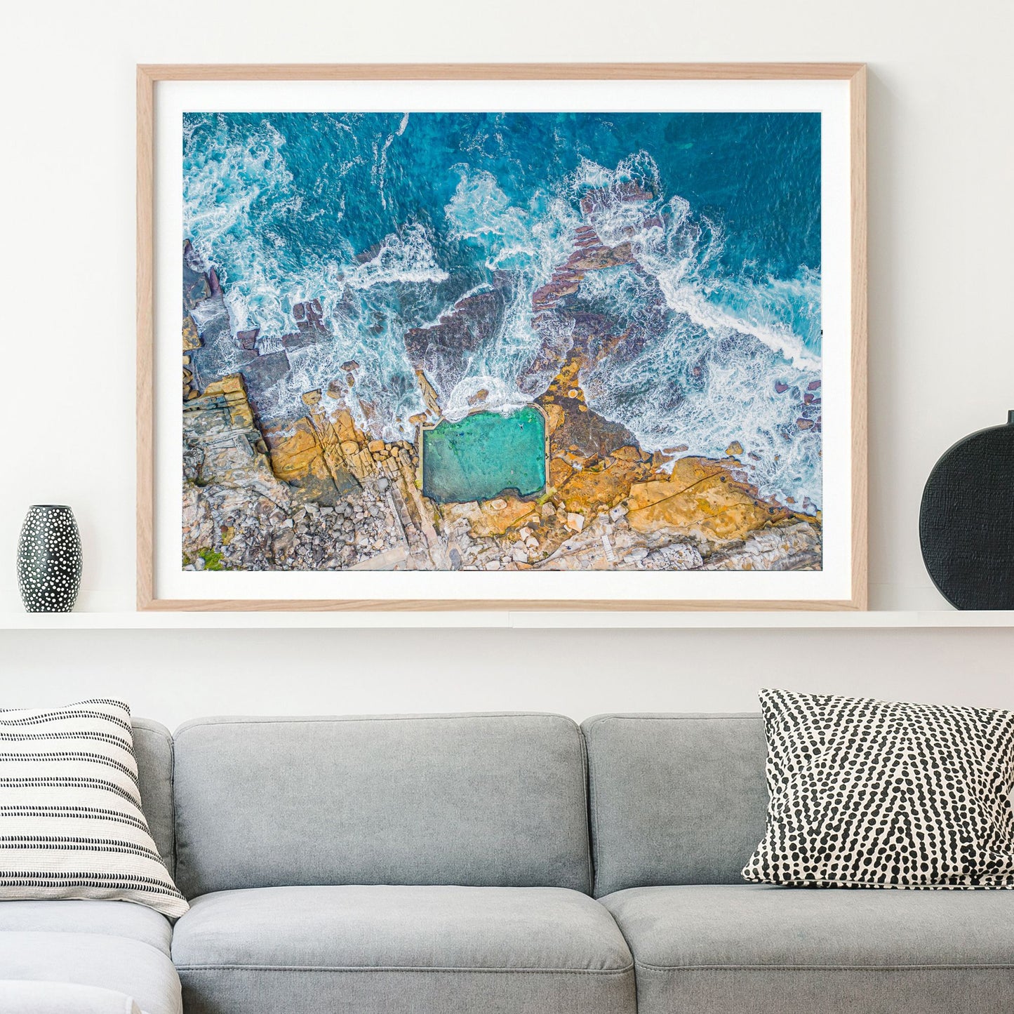 Maroubra Mahon Rock Pool Aerial View - Sydney Coastal Wall Art