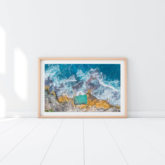 Maroubra Mahon Rock Pool Aerial View - Sydney Coastal Wall Art