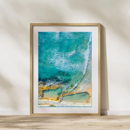 North Bondi Rock Pool Aerial View - Sydney Coastal Wall Art