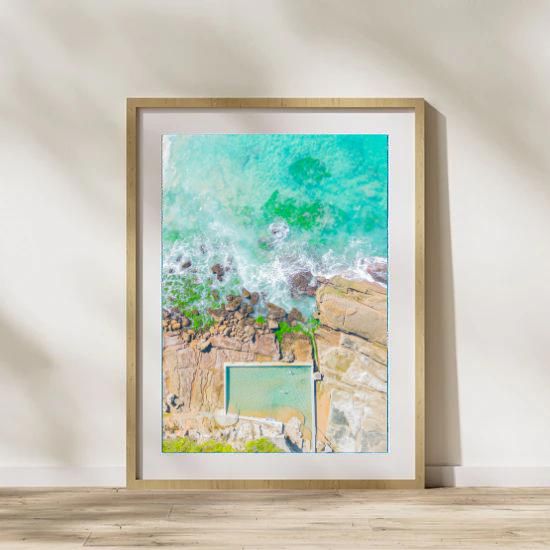 Whale Beach Rock Pool Aerial View - Sydney Coastal Wall Art