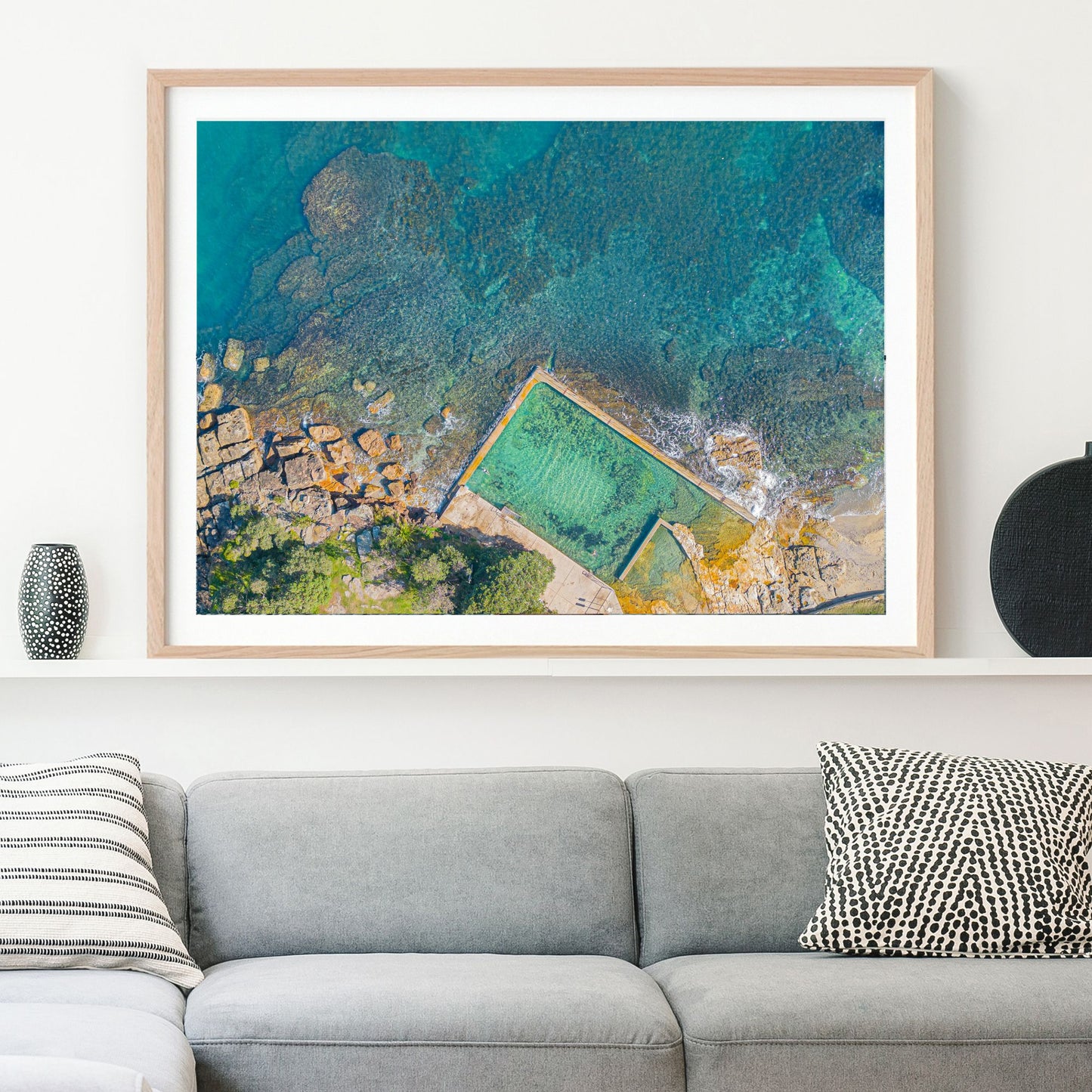 Fairlight Rock Pool Aerial View - Sydney Coastal Wall Art