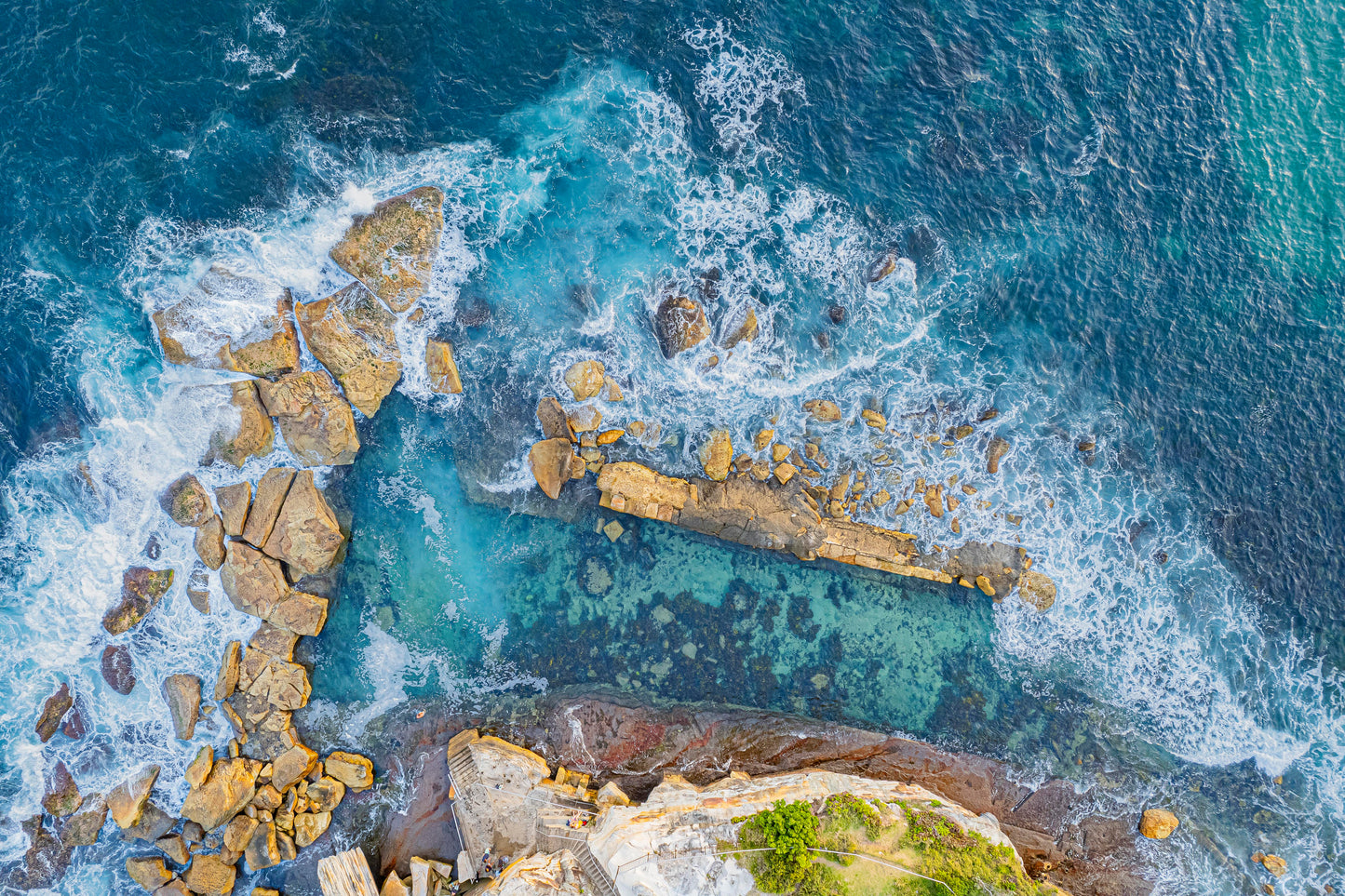 Giles Baths Aerial View - Sydney Coastal Wall Art