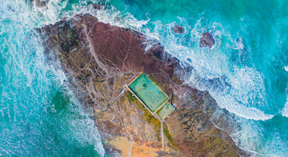 Mona Vale Rock Pool Aerial View - Sydney Coastal Wall Art