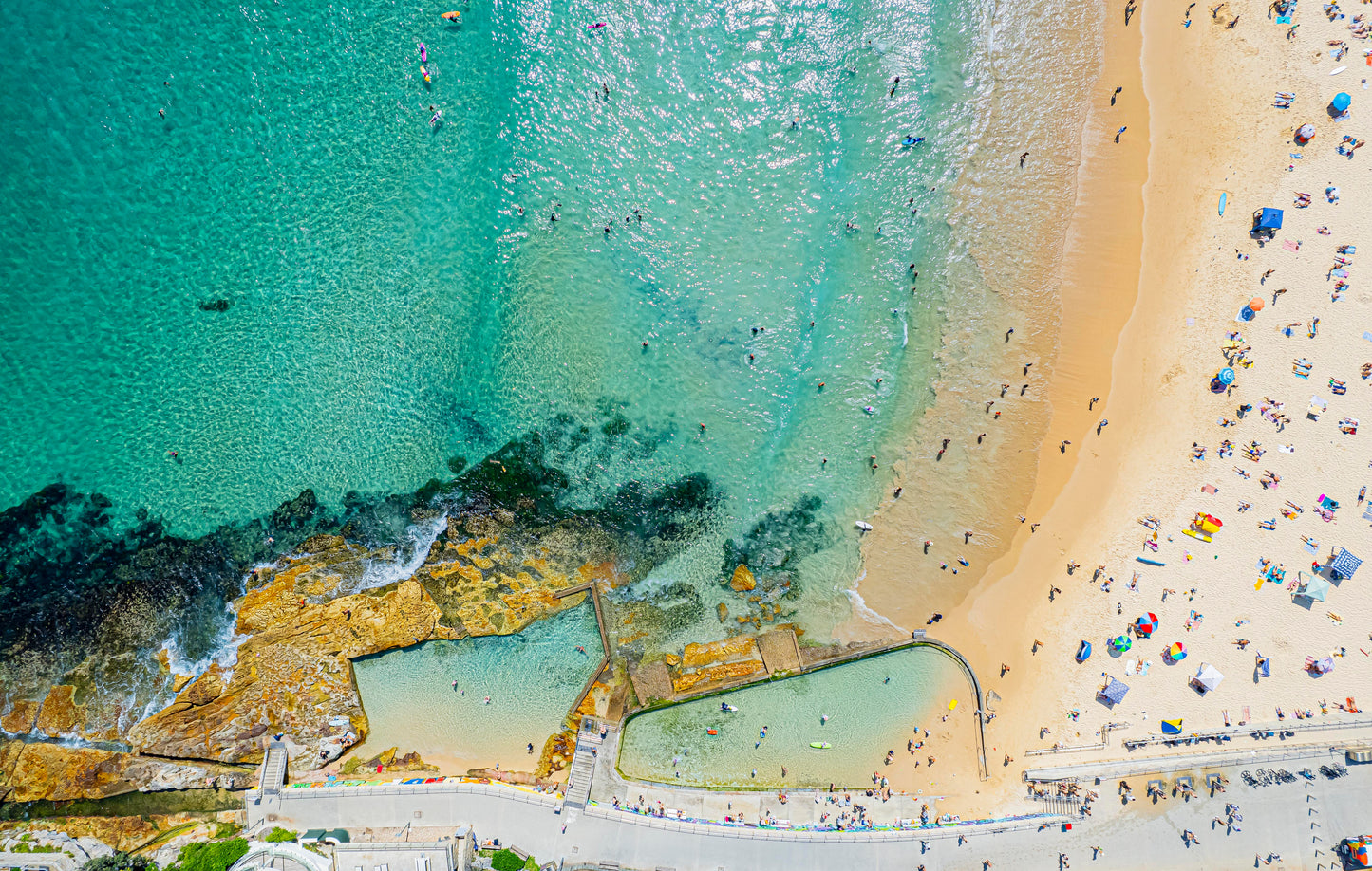 North Bondi Rock Pool Aerial View - Sydney Coastal Wall Art