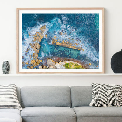 Giles Baths Aerial View - Sydney Coastal Wall Art