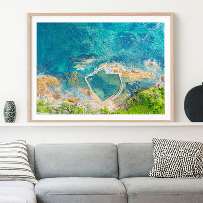 Malabar Beach  Rock Pool Aerial View - Sydney Coastal Wall Art