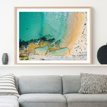 North Bondi Rock Pool Aerial View - Sydney Coastal Wall Art