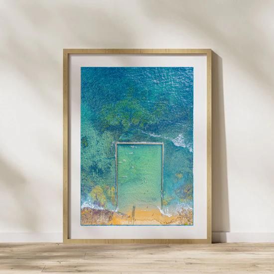 Shelly Beach Rock Pool Aerial View - Sydney Coastal Wall Art