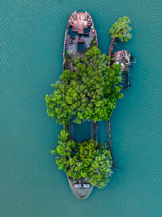 Ship Wreck Photo. |Aerial photography|